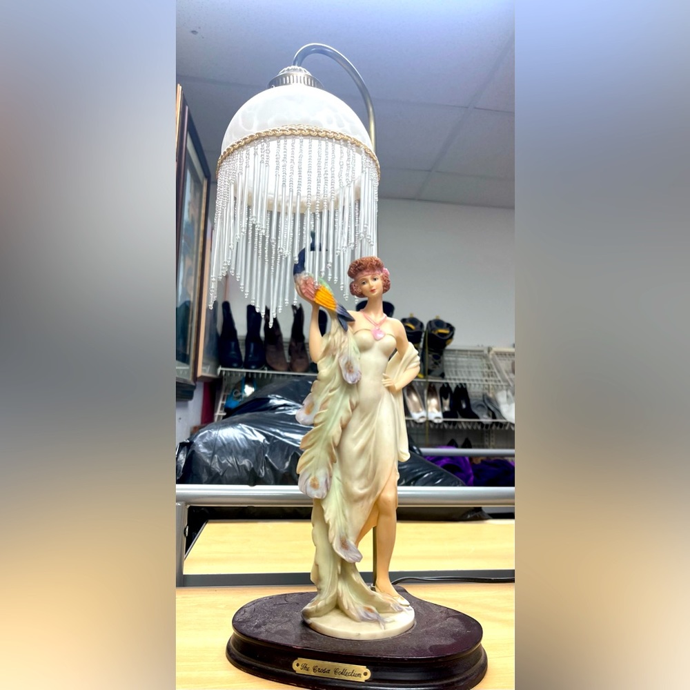 Vintage The Crosa Collection Lady with Peacock